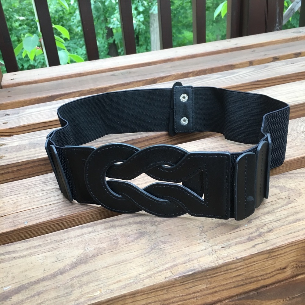 Black Faux Leather Belt